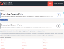 Tablet Screenshot of epaperslist.com